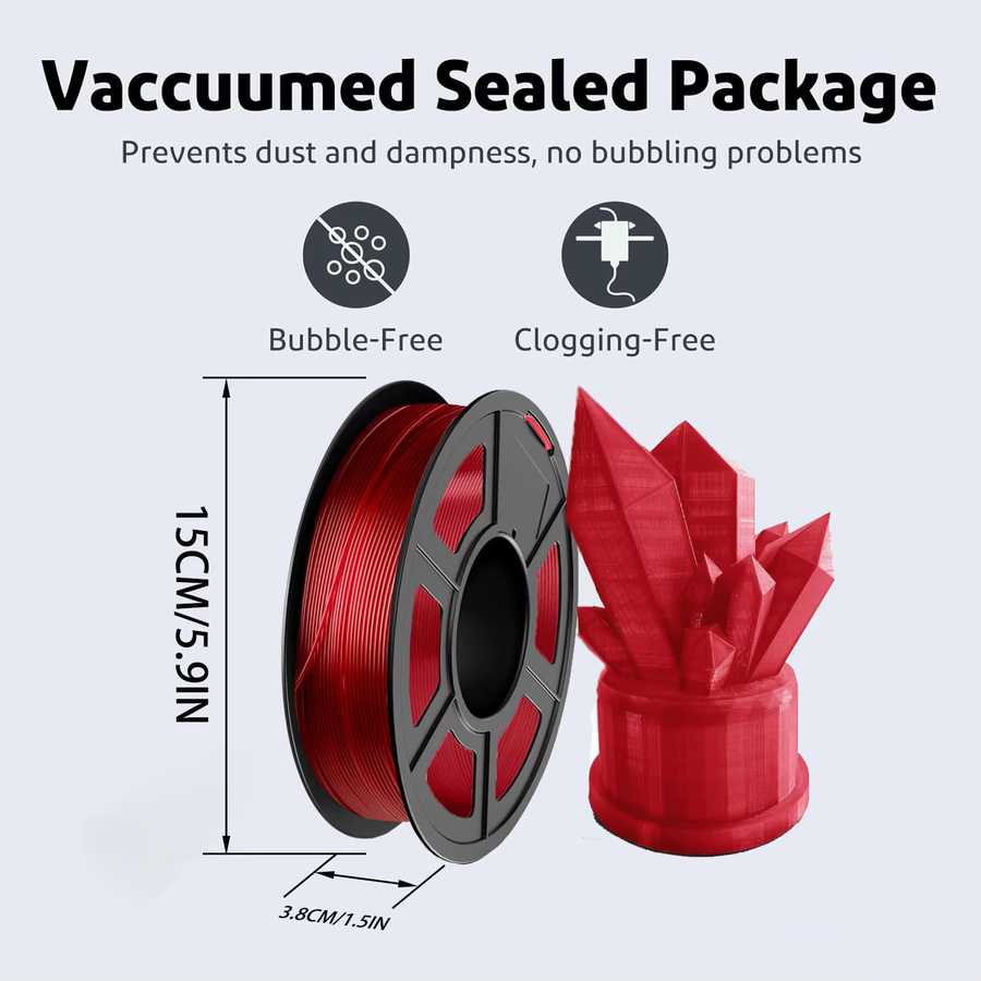 3D Maliang PETG-Filament für FDM-3D-Drucker, 1,75 mm, transparent Gelb, Hochgeschwindigkeits-Filament bis zu 600 mm/s - Bild 2