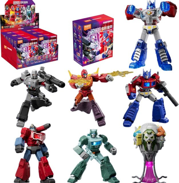 BLOKEES Transformers Shining Version V05 Optimus Prime Megatron Quintesson Hot Rod Perceptor, Actionfigur zum Zusammenbauen, mit LED-Beleuchtung - Bild 1