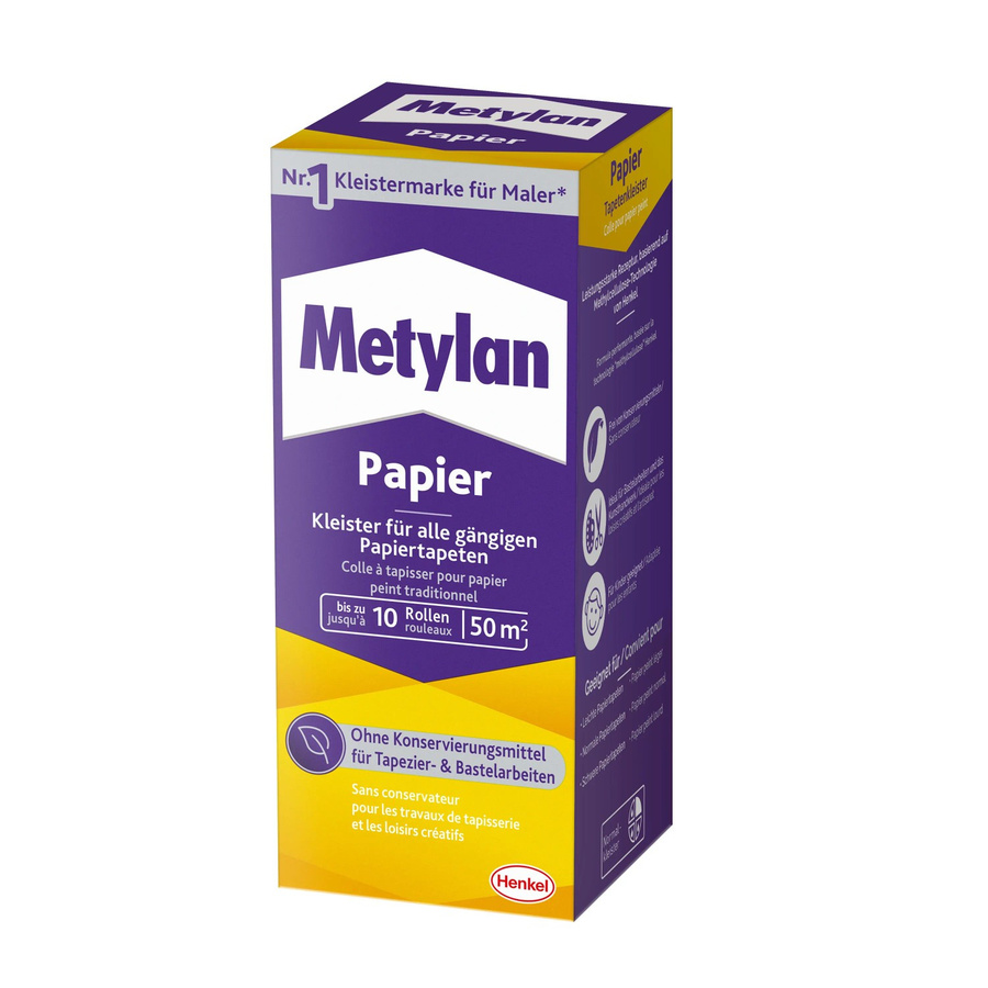 Metylan Tapetenkleister für Papier in Pulverform, 125 g, transparent trocknend - Bild 4