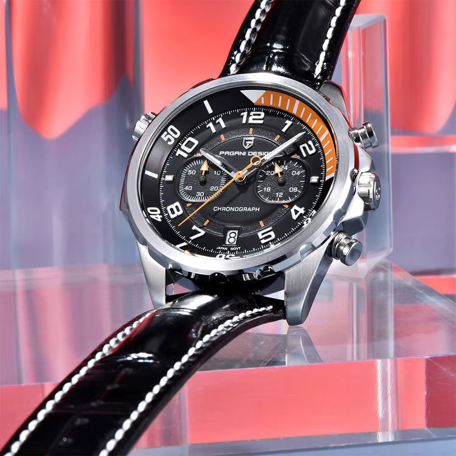 PAGANI DESIGN Chronograph, Quarz, Edelstahl, Blau, Herren - Bild 4