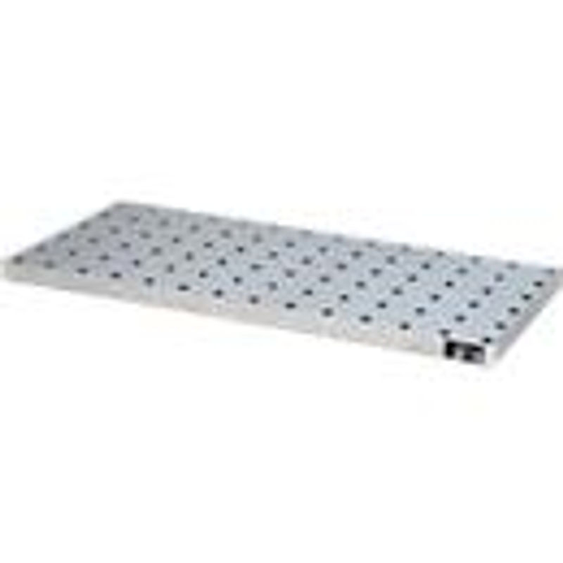 Bauer Südlohn Kleingebindewanne KGW 4/M V4A mit Lochblechrost aus Edelstahl in Silber, B: 60,0 cm, T: 139,0 cm, H: 6,0 cm - Bild 3