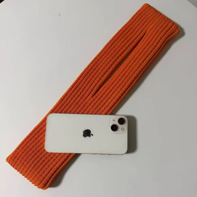 RUWANHU Strick-Handyhülle im Taschen-Ins-Stil für iPhone 17 Pro Max 16 15 14 13 12 in Braun - Bild 2