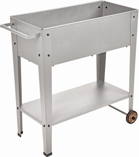 Garden Pleasure Mobiles Hochbeet aus Metall in Silber für Balkon und Terrasse - Bild 1