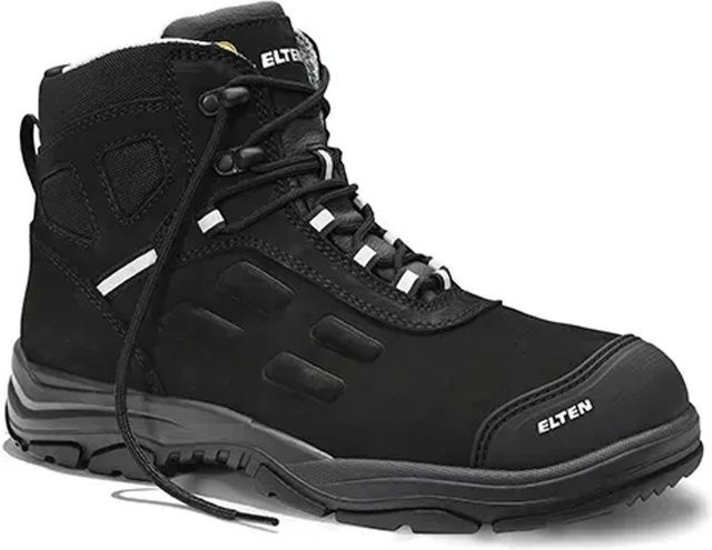 Elten Sicherheitsschnürstiefel Daniel Pro Mid ESD S3 aus Nubukleder in Schwarz-Grau Gr. 36 - Bild 1