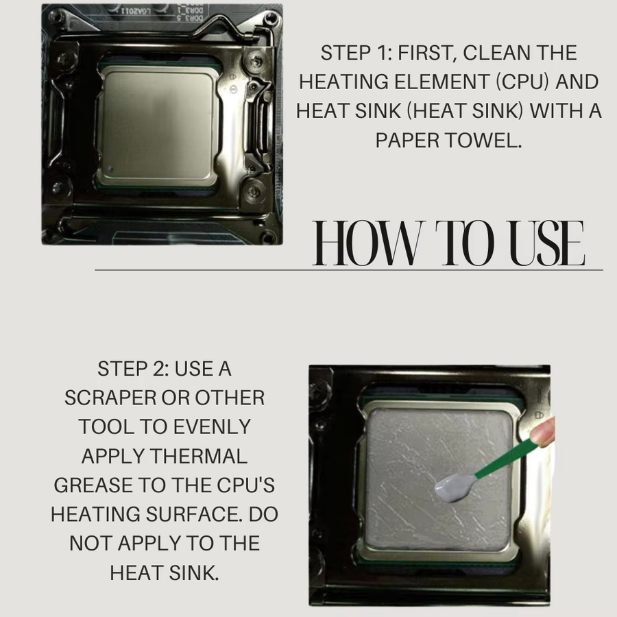 FIXWANT Wärmeleitpaste Silikonpaste für CPU und Computer mit 4,8 W/m.K Wärmeleitfähigkeit - Bild 4