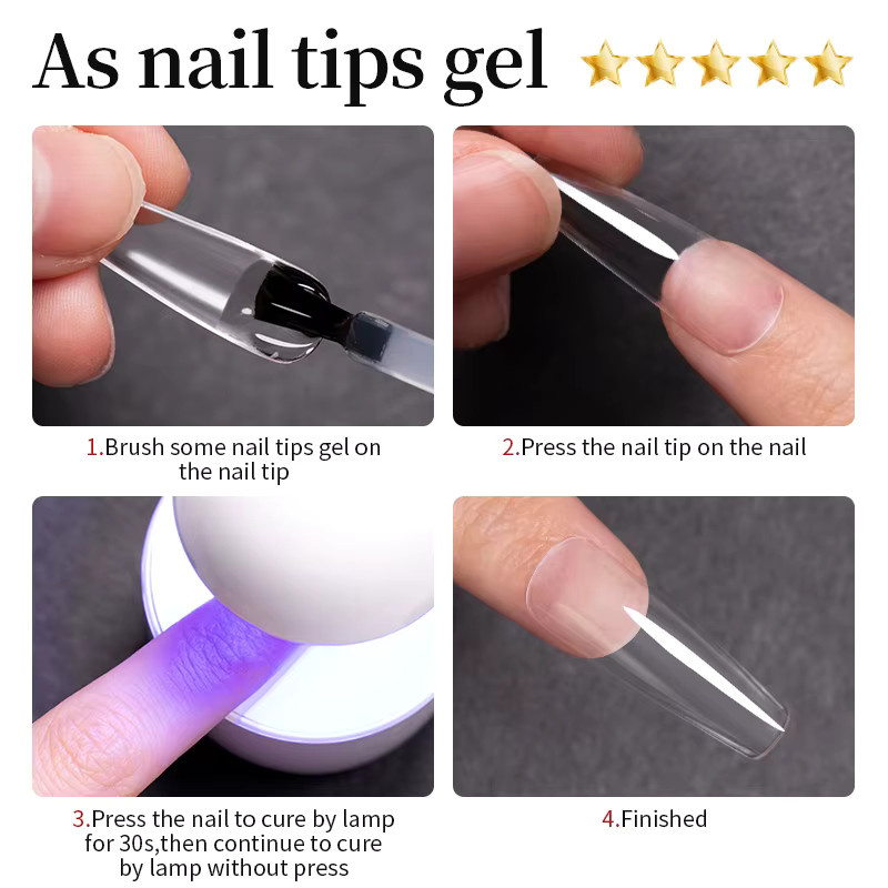 AWStorG Nagelspitzen-Klebergel, 15 ml, transparent, glänzend - Bild 6