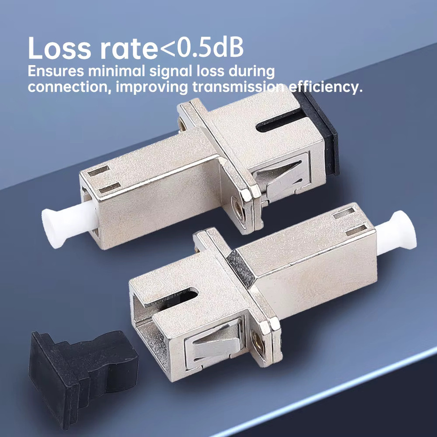 Natalink SC auf LC UPC-Adapter Simplex Hybrid Optical Fiber Connector Single Mode für FTTH-Koppler, Farbe: Silber - Bild 2