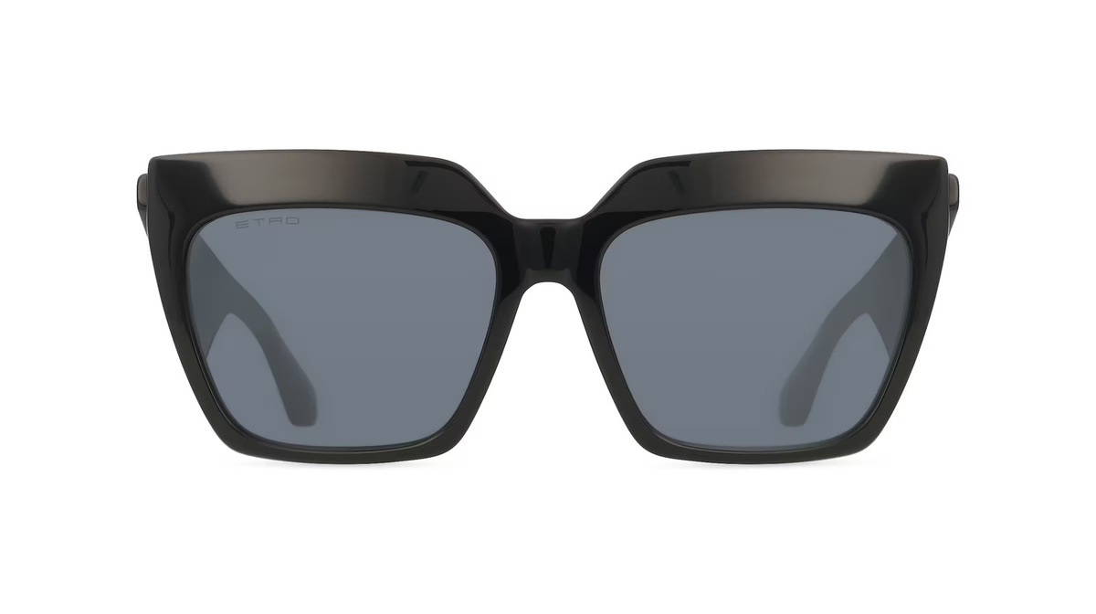 Etro 0001/S Sonnenbrille Vollrand, Eckig, Acetat, Damen, schwarz, grau - Bild 1