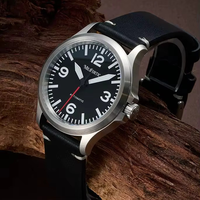 Milifortic Armbanduhr Automatik, Pilot, Edelstahl, 38 mm, Herren - Bild 2