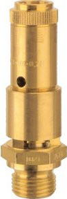 Riegler Sicherheitsventil DN 10 aus Messing in Gold, G 3/8, Ansprechdruck 0,6 bar - Bild 1