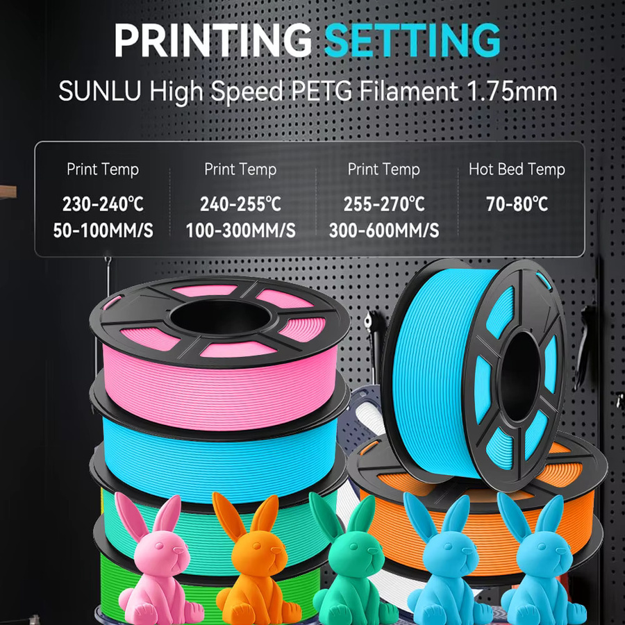 JAYO Hochgeschwindigkeits Matt-PETG 3D-Drucker-Filament 1,75 mm für High Flow FDM-Druck - Bild 6