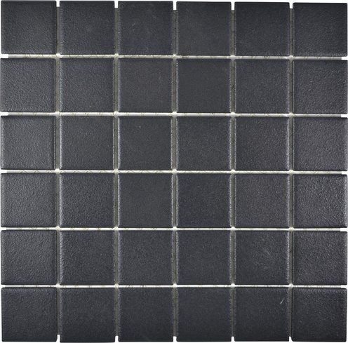 HuH Mosaikfliese Antislip Schwarz Keramik Wandbelag und Bodenbelag B/L: 29,8 x 29,8 cm - Bild 1