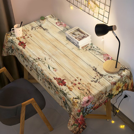 VIKAMA Tischdecke mit floralem Vintage-Design in Mehrfarbig, rechteckig