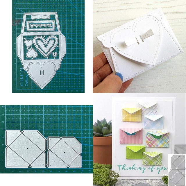 Mini Umschlag Metall Stanzform für Scrapbooking und Papierbasteln - Bild 1