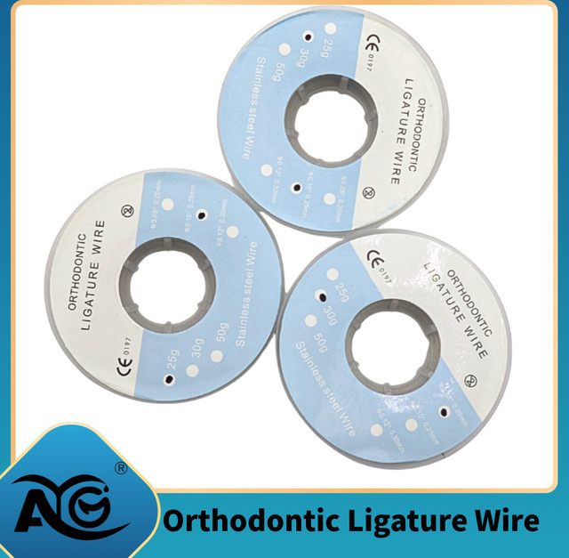 AG Roll Dental Kieferorthopädischer Ligaturdraht Edelstahl rund, 25 g/30 g - Bild 1