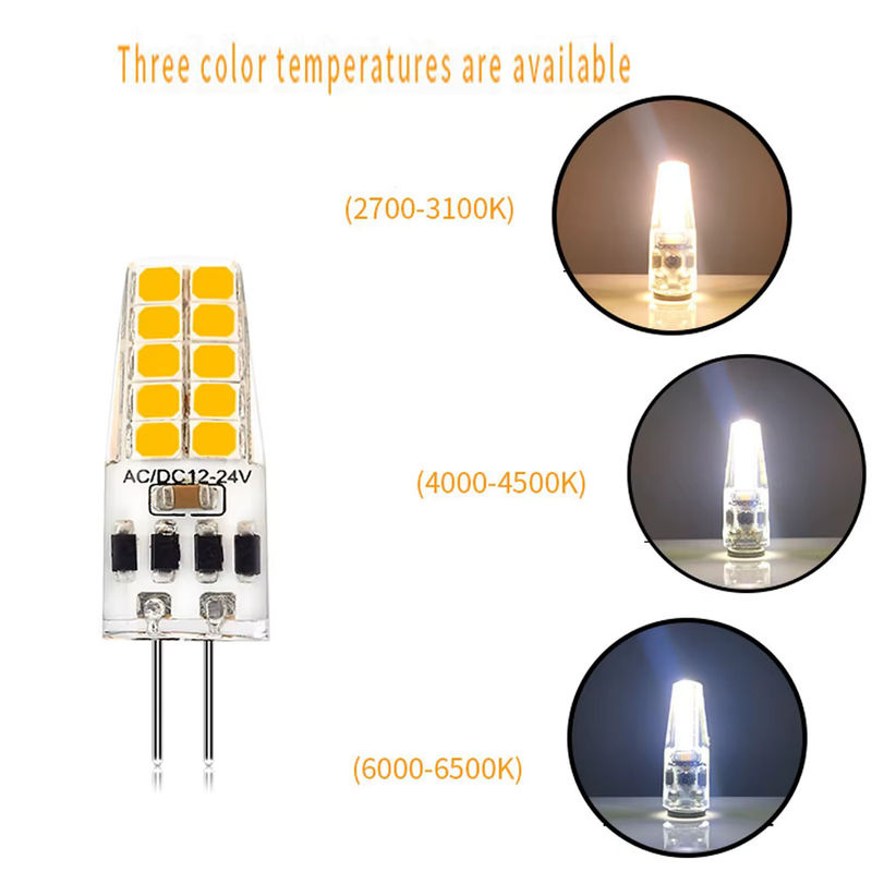 JOYPJLIT dimmbare G4 GY6.35 LED-Kristall-Maiskolbenlampe in Transparent, 4W SMD2835 LED-Spotlight für LKW und Schiffe - Bild 2