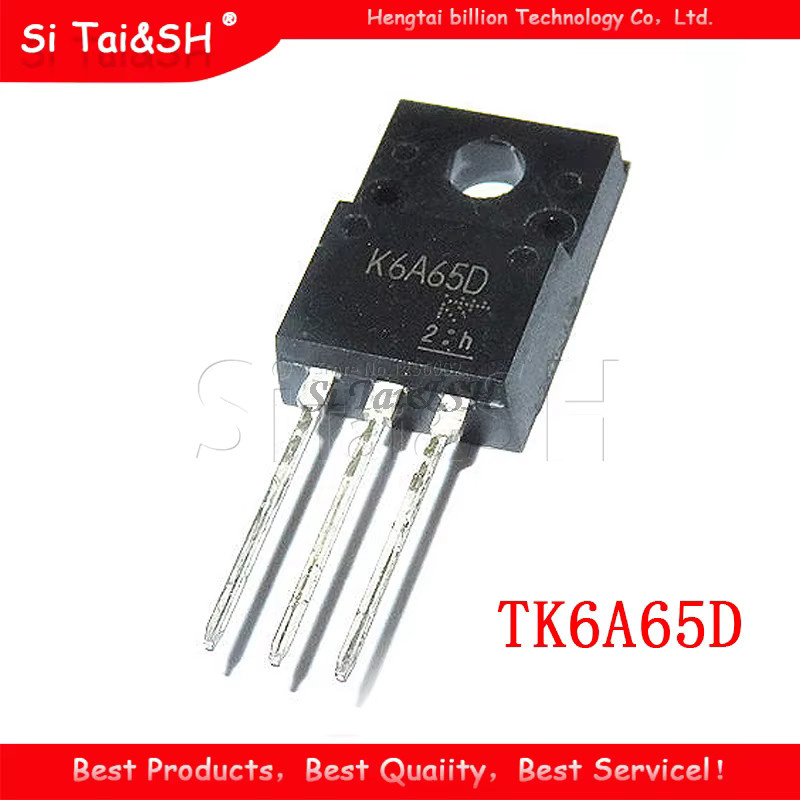 10 Stück Si Tai&SH TK6A65D MOSFET N-Ch FET 650 V, Farbe: Schwarz - Bild 2