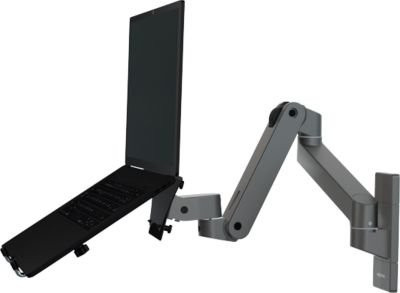 Ergotron LX Pro Monitor Wandarm für bis zu 34 Zoll, neig- und schwenkbar, höhenverstellbar, mit Tischklemme und VESA-Halterung, Metall, dunkelgrau - Bild 1