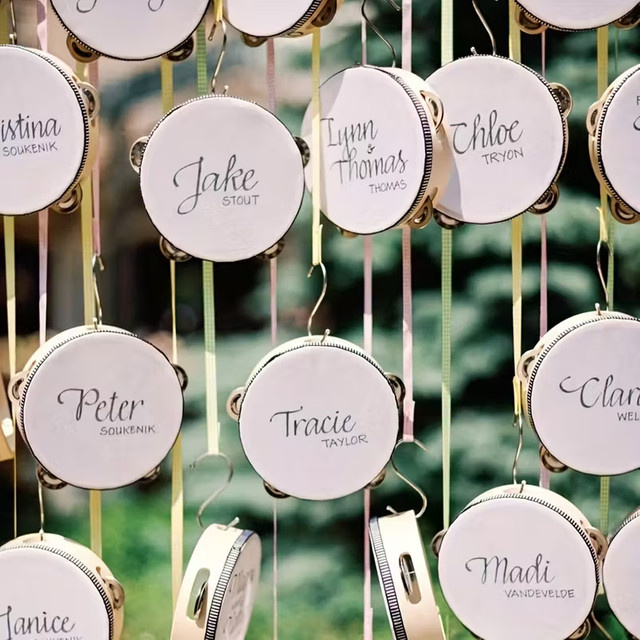 ZQNYCY Tamburin Hochzeitstrommel, 6-teiliges Set, Geräuschmacher Requisiten - Bild 1
