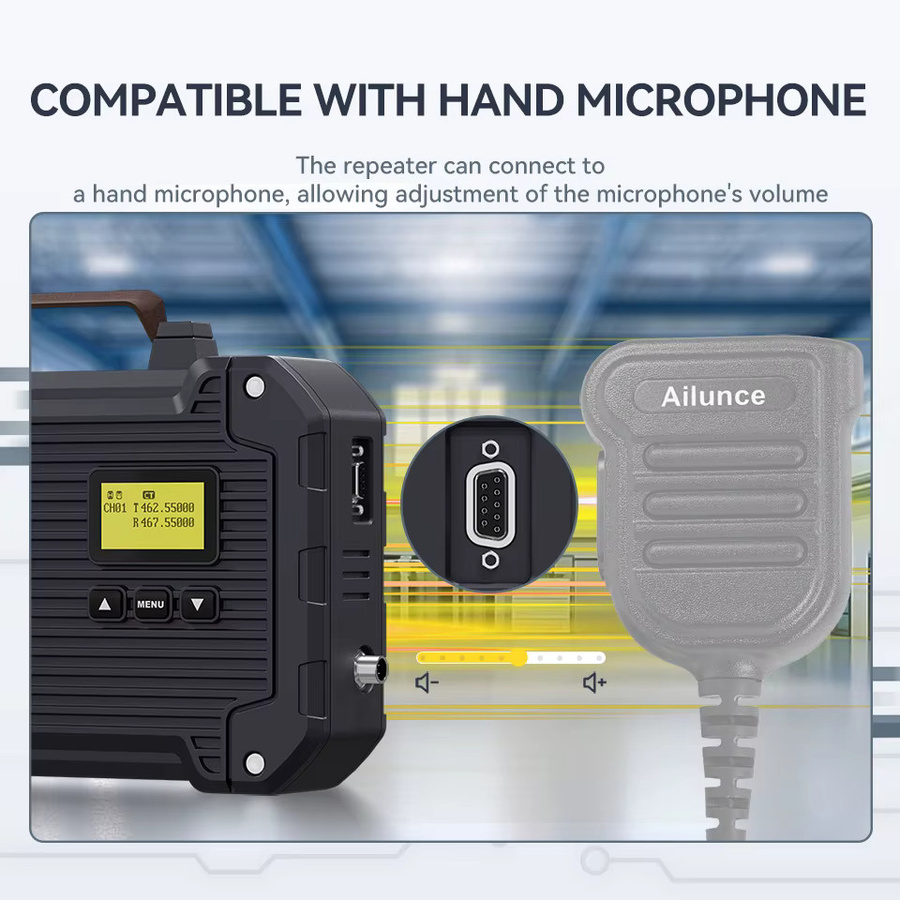 Retevis RT97L Analog Repeater Walkie Talkie GMRS Langstrecken-Funkgerät in Schwarz - Bild 5
