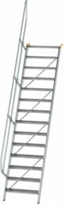MUNK Günzburger Steigtechnik Aluminium-Treppe mit 14 Stufen in Silber - Bild 1