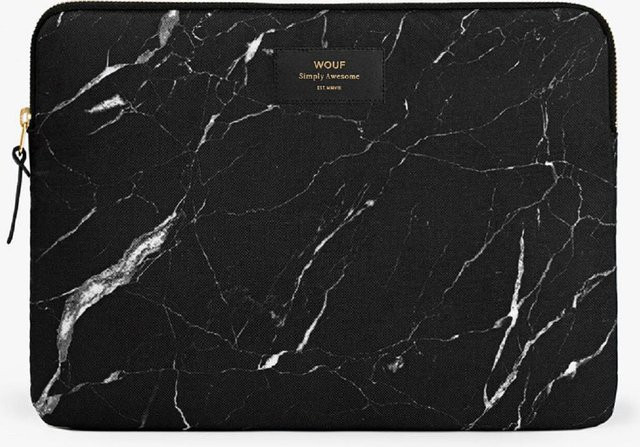 Wouf Daily Collection Laptop Tasche 15 Zoll Black Marble Schwarz - Bild 1