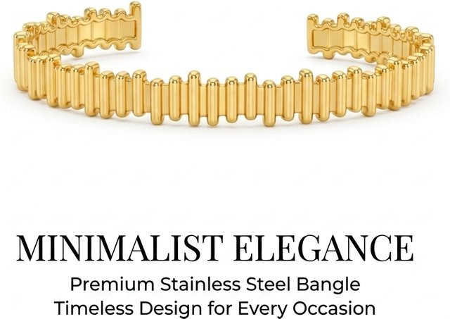JP One Armreif Edelstahl, Gold, Damen - Bild 1