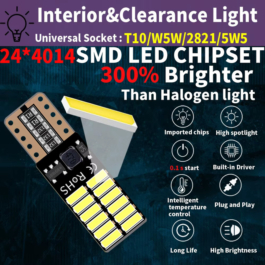 10 Stück Neallor T10 W5W LED Glühbirnen 194 168 2825 5W5 12V Canbus Fehlerfrei Superhell für Auto-Innenraumbeleuchtung und Kennzeichenleuchte in Weiß - Bild 2