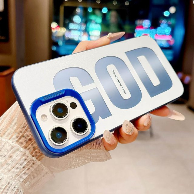 FunYudas Handyhülle mit GOTT HAT EIN PLAN FÜR DICH Buchstaben-Print für iPhone 16 Pro Max 15 14 13 12 11 Plus X XR 7 Stoßfeste Rückseite für Damen - Bild 1