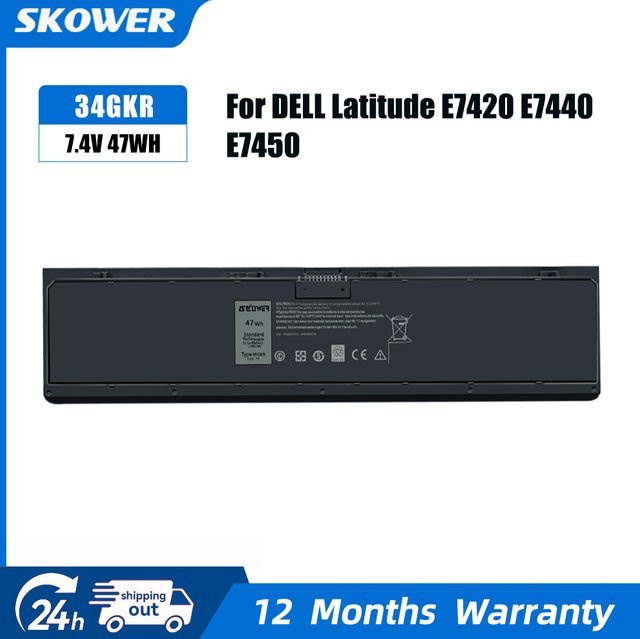 SKOWER Akku 47Wh Schwarz für Dell Latitude E7420 E7440 E7450 3RNFD PFXCR V8XN3 G95J5 5K1GW - Bild 1