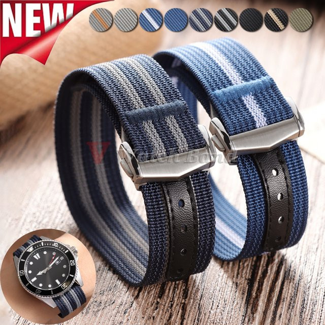 Uhrenarmband Nylon, Faltschließe, 20 mm, 22 mm, Herren - Bild 1