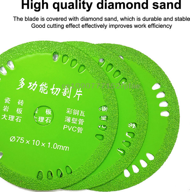 JETTING Glastrennscheibe 75 mm für Marmor, Jade und Kristall, 3 Zoll, 10 mm Durchmesser - Bild 1