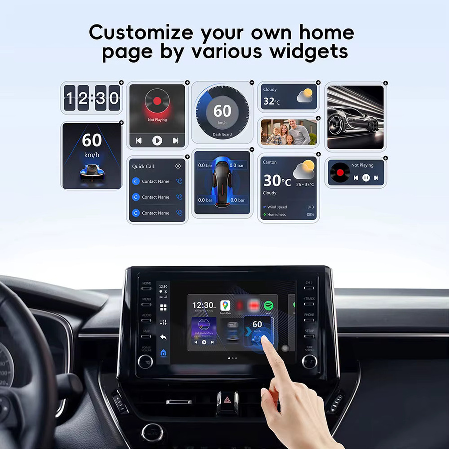 OTTOCAST P3 Android AI Box mit HDMI Out für Wireless CarPlay und Android Auto in Schwarz - Bild 2