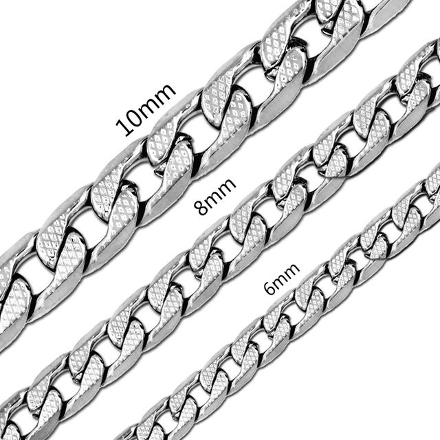 LUXUSTEEL Halskette, Edelstahl, Silber, Unisex - Bild 1