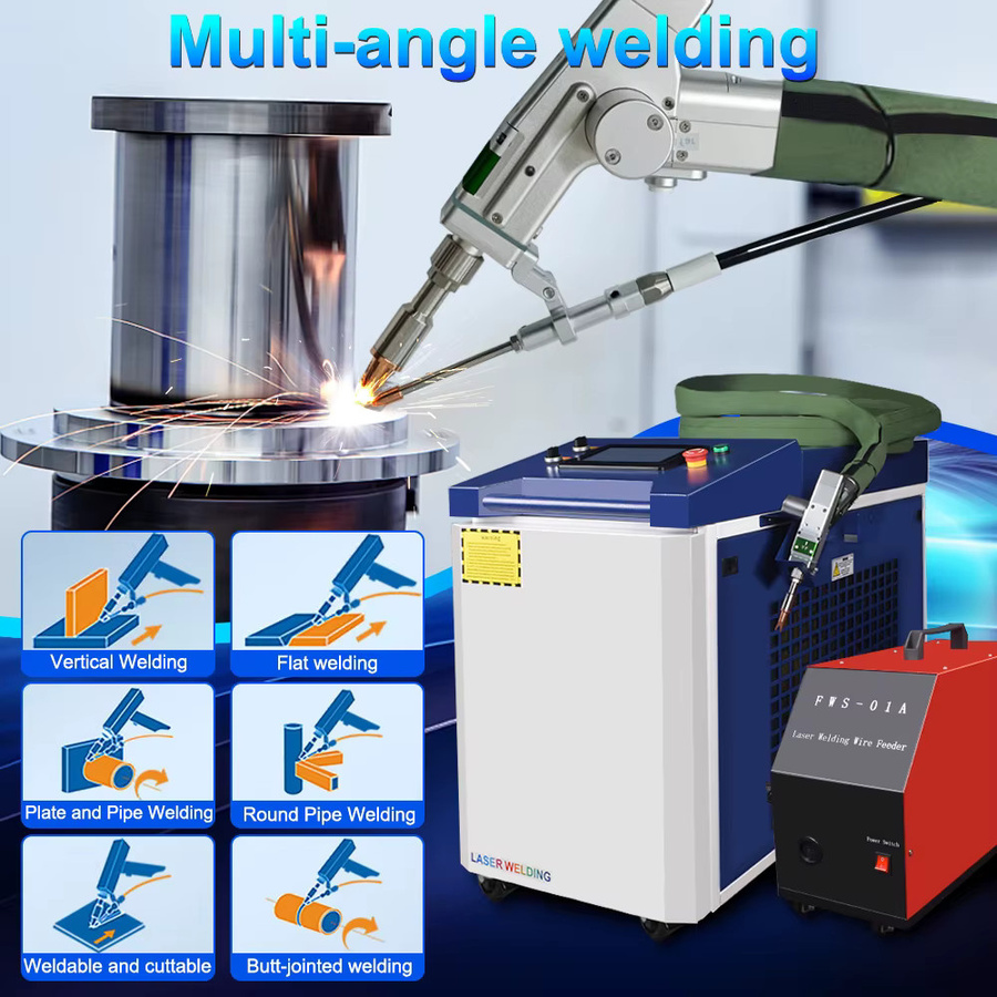 Raycus 4-in-1 Handfaserlaserschweißmaschine zum Schweißen, Reinigen und Schneiden mit Drahtvorschub und Doppelpendelmodell für Metall, 3000 W - Bild 2