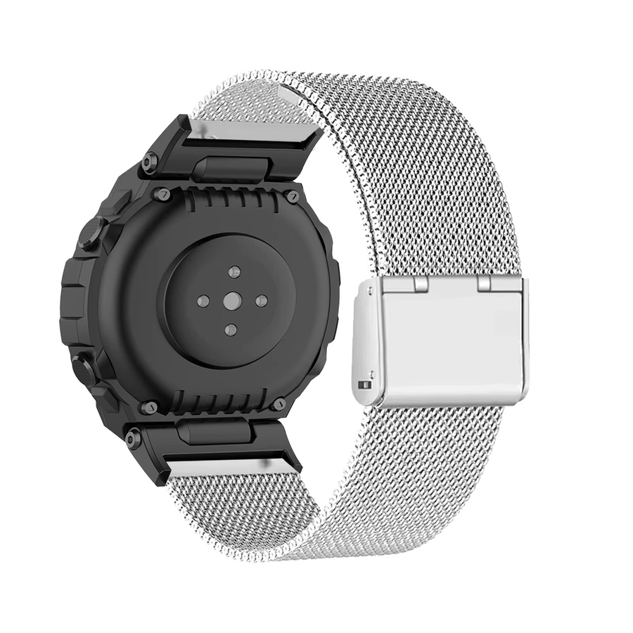 DAINU Uhrenarmband Edelstahl, Milanaise, Silber, Amazfit T-Rex/T-Rex Pro - Bild 3