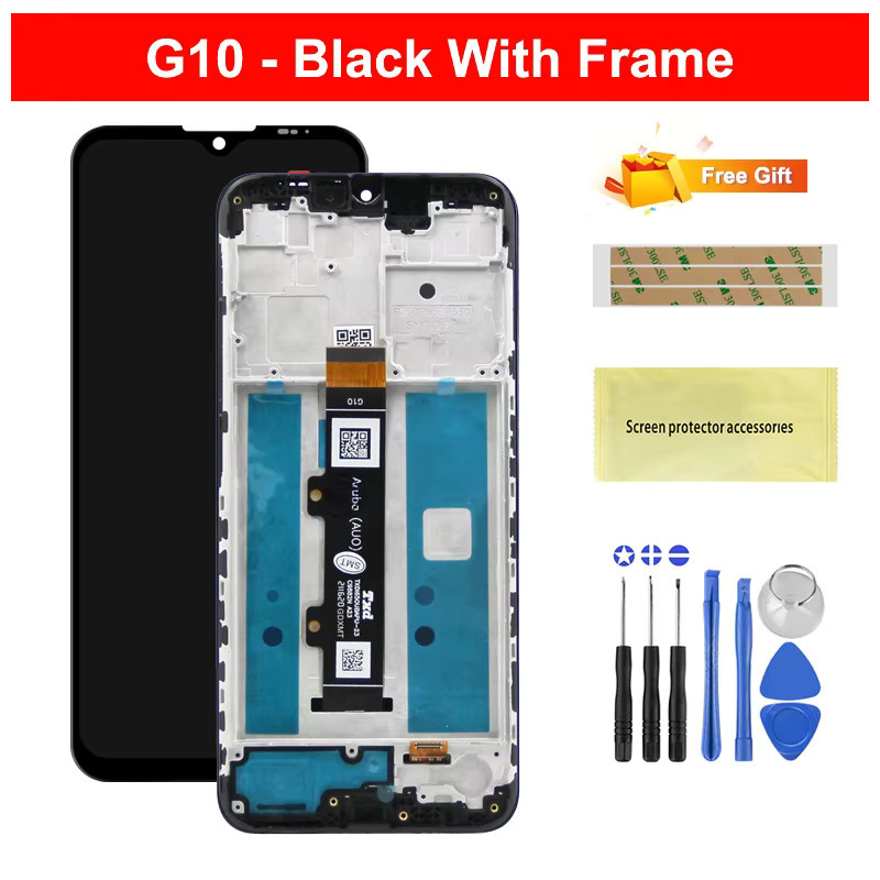 Motorola LCD Display Touchscreen Digitizer mit Rahmen in Schwarz für Moto G30 G50 G60 G10 G20 G100 Ersatzdisplay - Bild 2