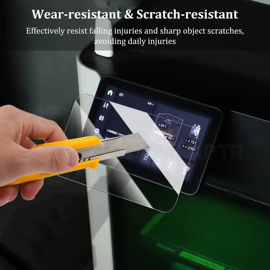Bambu Lab Displayschutzfolie transparent mit Anti-Fingerabdruck und Anti-Ölflecken-Eigenschaften für X2D X1C H2D H2S H2C P2S - Bild 4