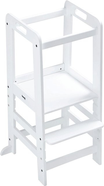 Hauck Lernturm Learn N Explore Montessori Spielturm aus Buchenholz in Weiss, H: 90,5 cm, B: 40,0 cm, T: 54,0 cm - Bild 1
