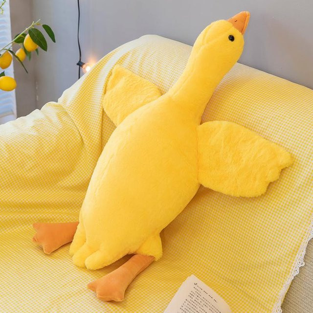 Joyful toys Große weiße Gans Puppe Plüschtier, Weiß, Gelb - Bild 1