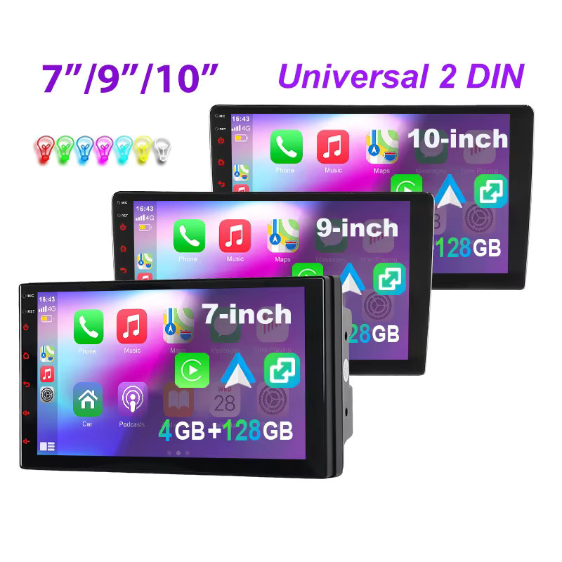 ESSGOO Universal Android 15 Autoradio mit 4+128 GB, Wireless CarPlay, Android Auto, GPS, Bluetooth und Mirror Link in Schwarz - Bild 6