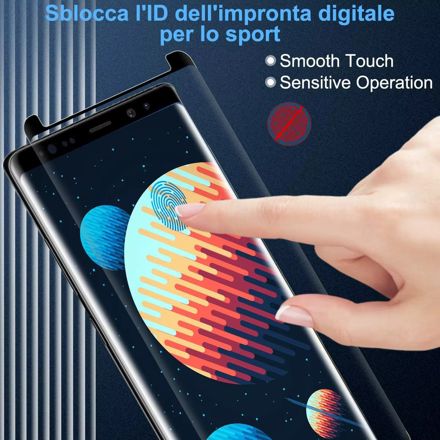 Displayschutzfolie aus gehärtetem Glas für Samsung Galaxy Note8 und Note9, transparent - Bild 3