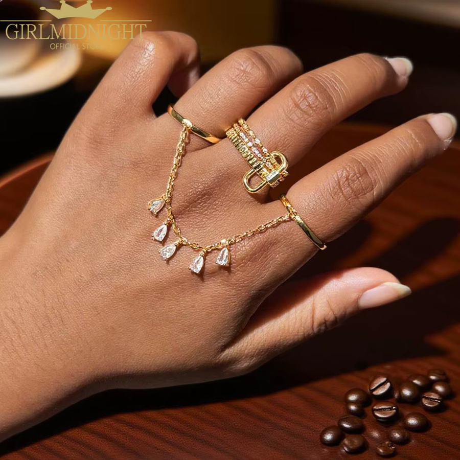 GIRLMIDNIGHT Ringe, Zirkonia, Gold, Damen - Bild 3
