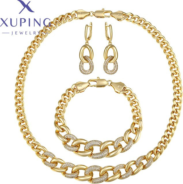 Xuping Schmuck-Set, Gold, Zirkonia, Damen - Bild 1