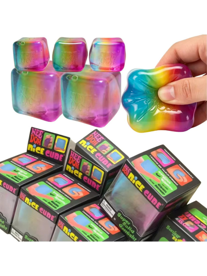 Schylling Nee Doh Weicher Regenbogen-Würfel Squishy Fidget-Spielzeug - Bild 5