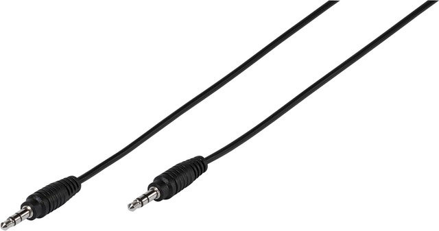 Vivanco Audio Kabel mit 3,5 mm Klinkenanschluss, Schwarz, Länge: 1 m - Bild 1