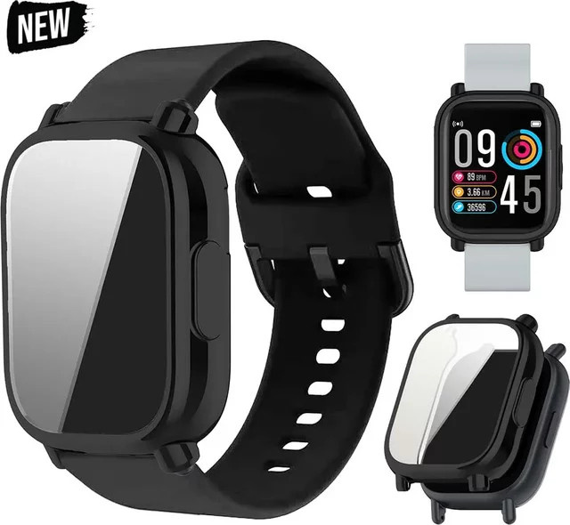 FancyWrist Schutzhülle und Silikonarmband für Xiaomi Redmi Watch 5 Active/5 Lite, Schwarz, Unisex - Bild 1
