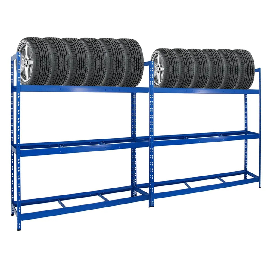PROREGAL Reifenregal Tiger XL Set aus 2 Stück, Blau, H x B x T: 200 x 180 x 45 cm - Bild 2