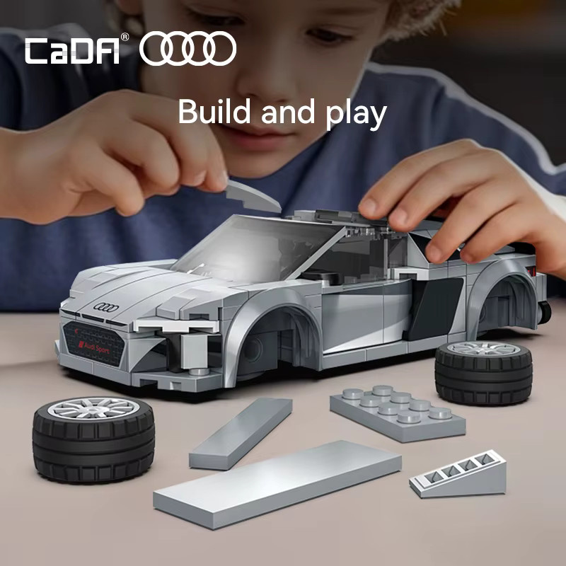 CaDA Audi R8, Baustein-Autoset, Maßstab 1:24 - Bild 3