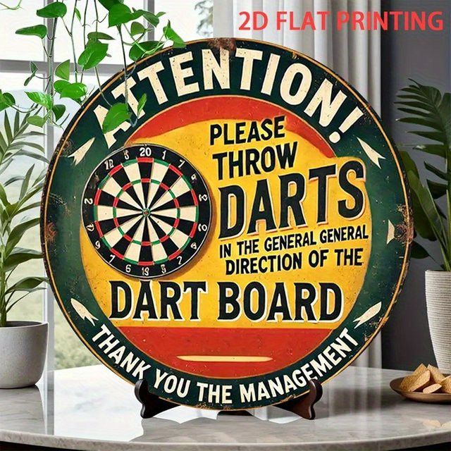 Potdemiel Vintage Dartscheiben Wanddeko aus Eisen und Metall in Multicolor - Bild 1
